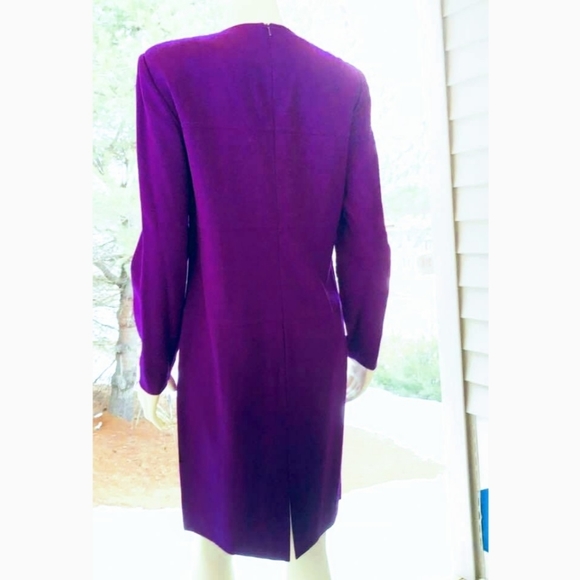 Evan Picone Long Sleeves Purple Shift Dress, 8 NWT ✔️ - Picture 8 of 10